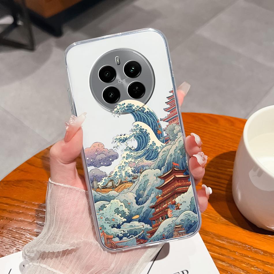 For Oppo Realme 12 Pro Plus Case For Realme12 4G 5G Phone Cover Cute Anime Transparent Soft Slim Protective Bumper Funda Coque