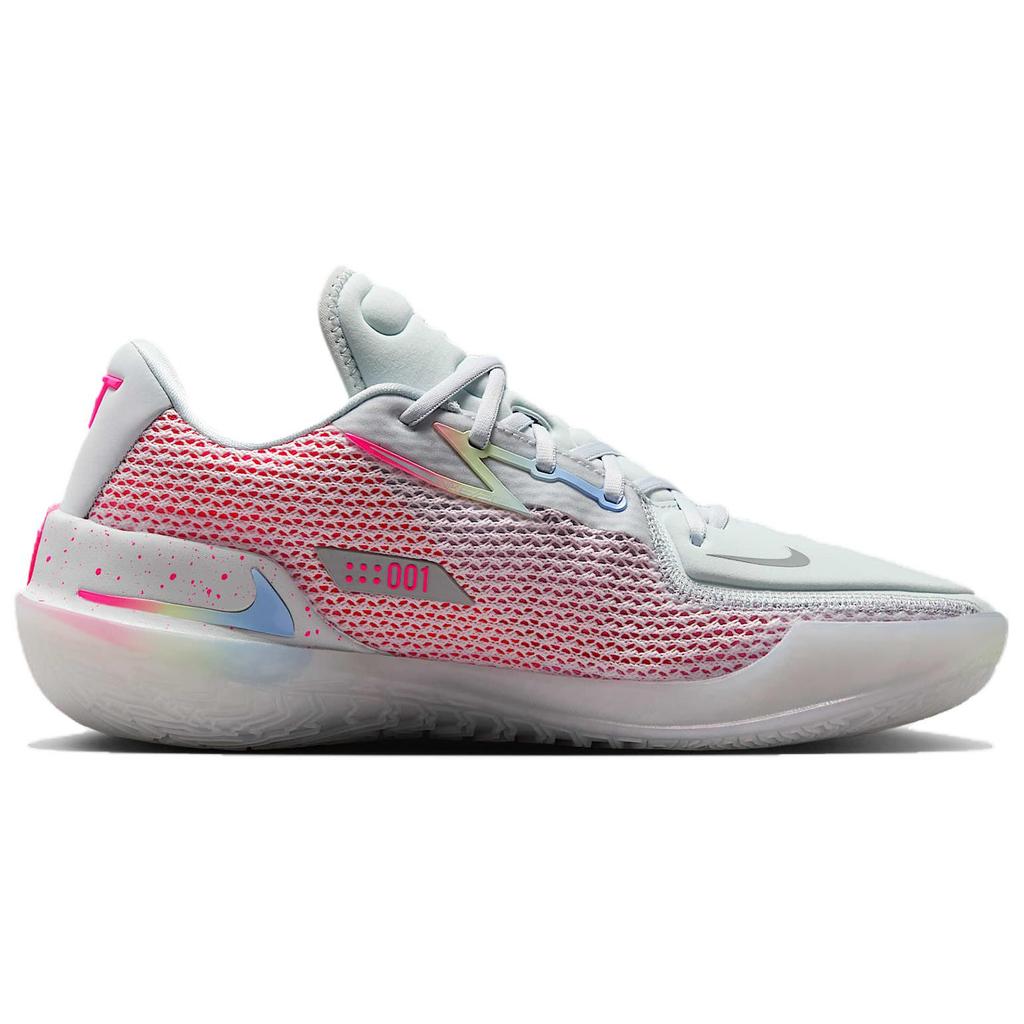 Nike Air Zoom G.T. Cut 1 Slip Resistant Abrasion Resistant Low Top Basketball Shoes Unisex White Pink CZ0176-008(2025)