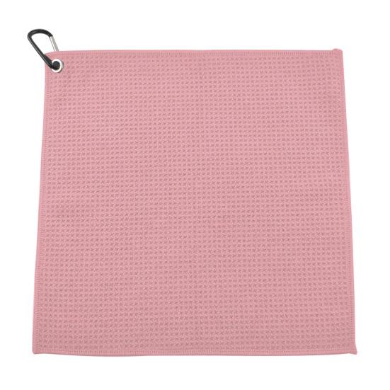 

Рушник для гольфу Вологопоглинаючий Перфорований Чудова Очисна Здатність Не ворситься з Карабіном Ефективне Очищення Швидкосохнучий Мікрофібра Вафельний Візерунок S рожевий