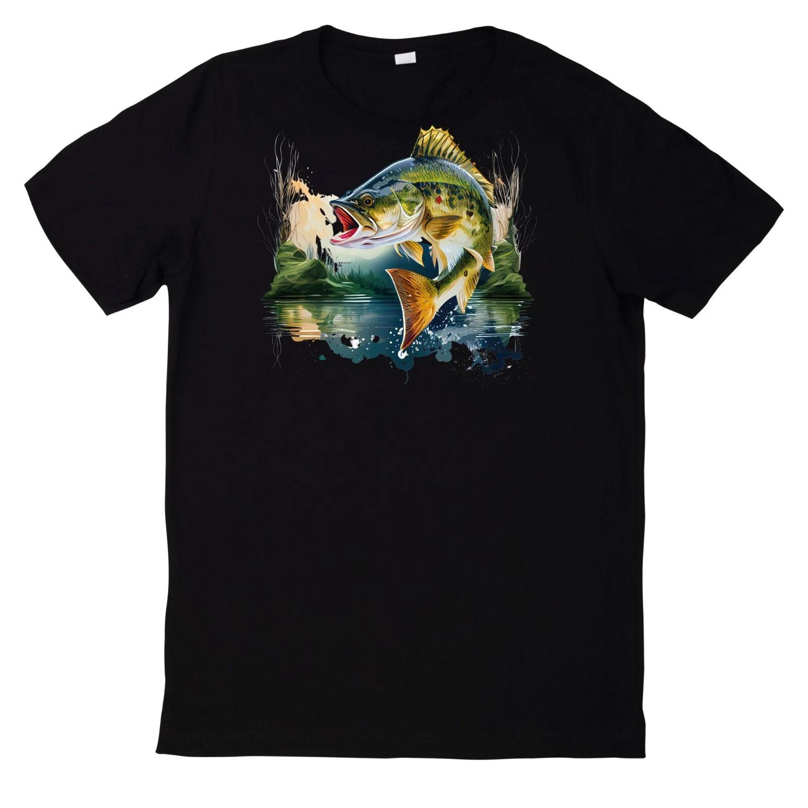 T-Shirt Lustiges Angler Fisch Motiv XXL