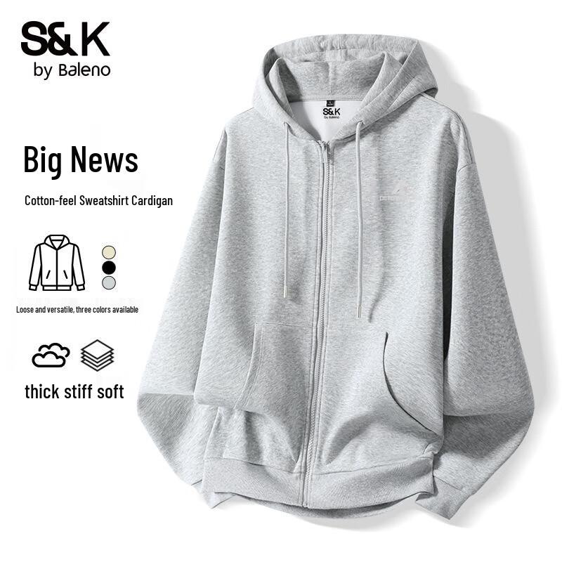 

Baleno S&K Men s Hooded Zip-Up Casual Jacket 4XL