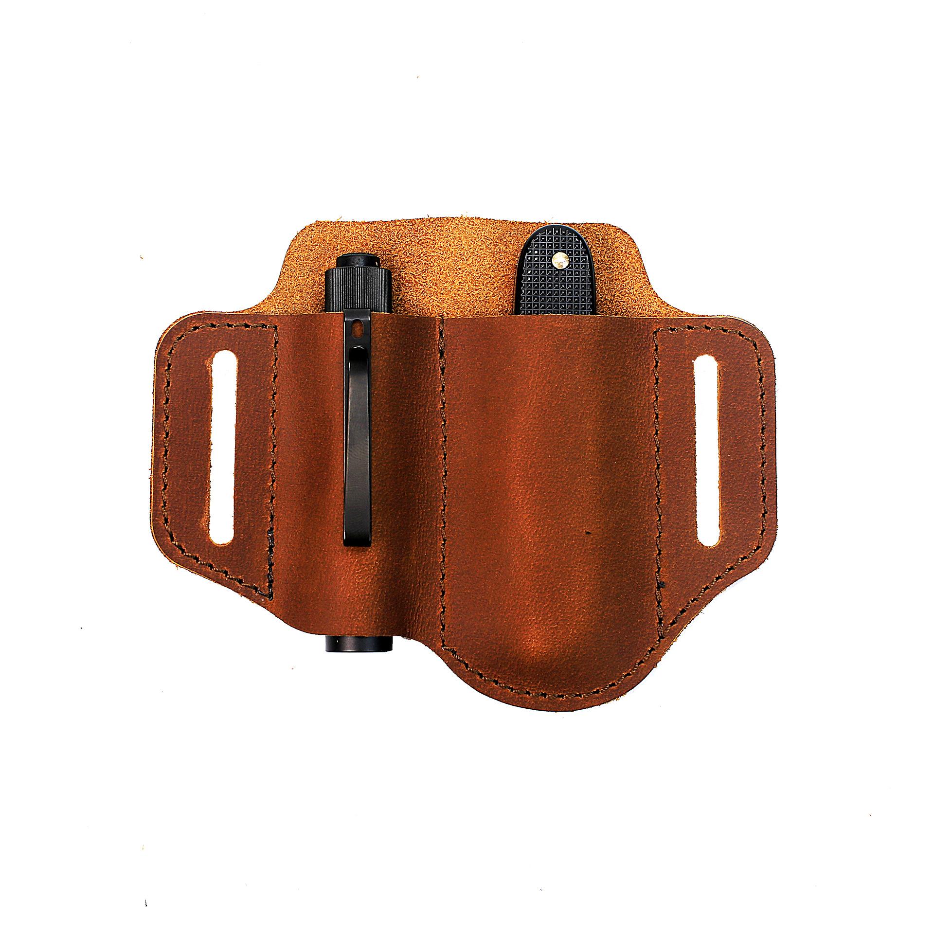 

Cowhide Toolbag, Waist Bag, Leather Small Toolbag, Wear-Resistant And Multi-Functional, Small And Portable Bag, Simple And Fashionable. коричневый