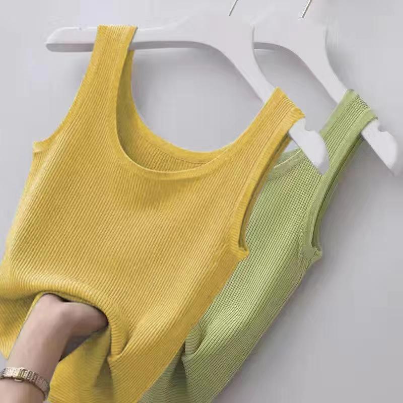 Vest Women Slim Outer Wear Inner Layering Bottomed Sleeveless Shirt Thin