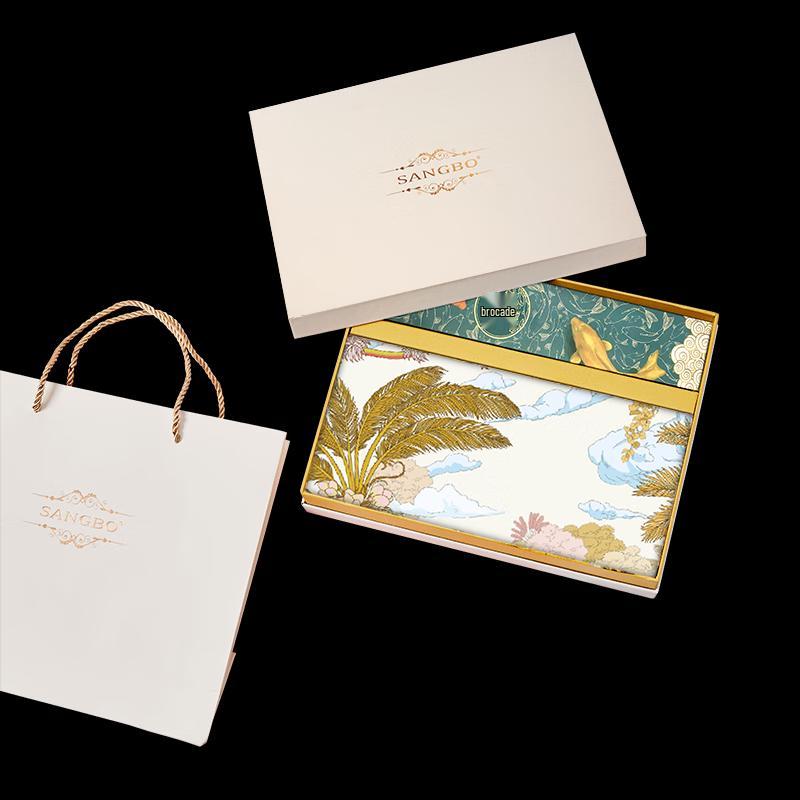 SANGBO Mulberry Silk Scarf & Umbrella Gift Set