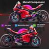 Large 1:7 Scale V4 V4R Motorcycle Model Toy Linkage Steering Shock Absorption Spray Motorbikes Sound Light Models for Kids Toys