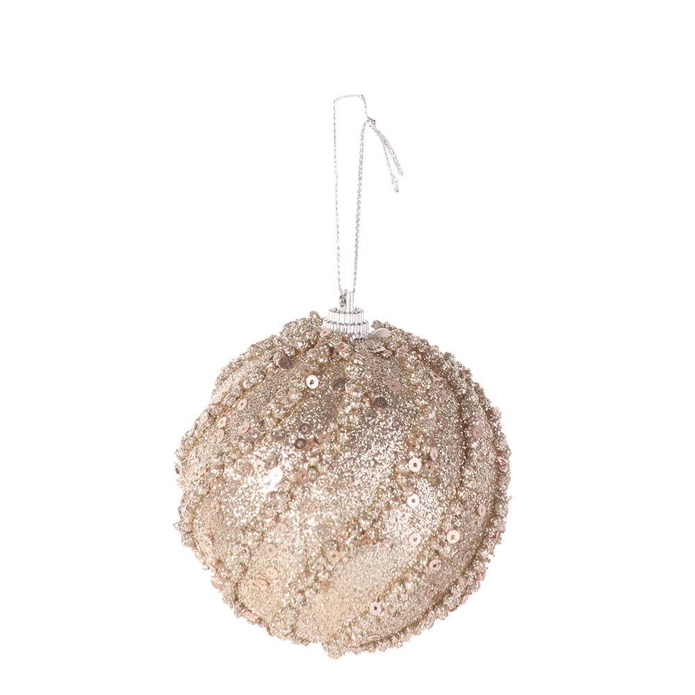 8cm Weihnachtskugeln zum Aufhängen Champagner Schaumstoff Weihnachts-Kugeln Anhänger Bruchsicher Weihnachtsbaumschmuck Geschenk