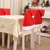 2/4/6ks vánoční dekorace potahy na židle, vánoční čepice na křeslo se sněhovou vločkou Santa Claus Red Hat, sady potahů na kuchyňské jídelní židle