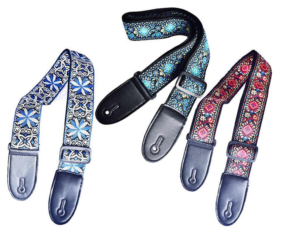 Premium Extended & Thickened Embroidered Guitar Strap - Musical Instrument Accessory