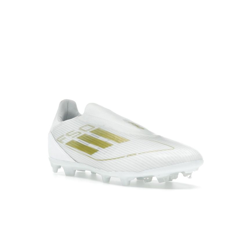 Adidas Adizero F50 League Laceless FG MG Day Spark Pack Unisex Sneakers White Cloud-White Gold-Metallic IE0608