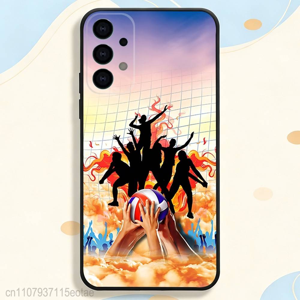Volleyball cool Phone Case For Samsung S25,S26,S24,S21,S22,S23,S30,Ultra,S20,Plus,Fe,Lite,5G Black Cover