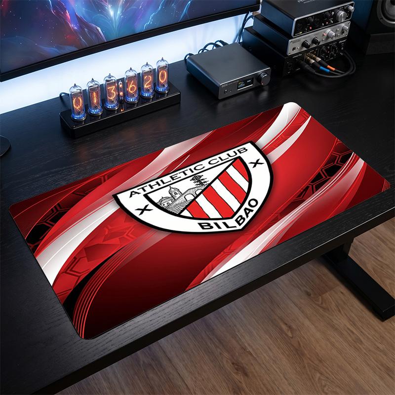 Athletic Bilbao Football Print Large Mouse Pad, Anti-Slip Extended Gaming Desk Mat for Office Home