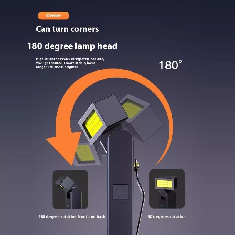 1 Set Super Bright Led Light Home Magnetic Rechargeable Cob Flashlight For Emergency Night Work Camping Car Accessories