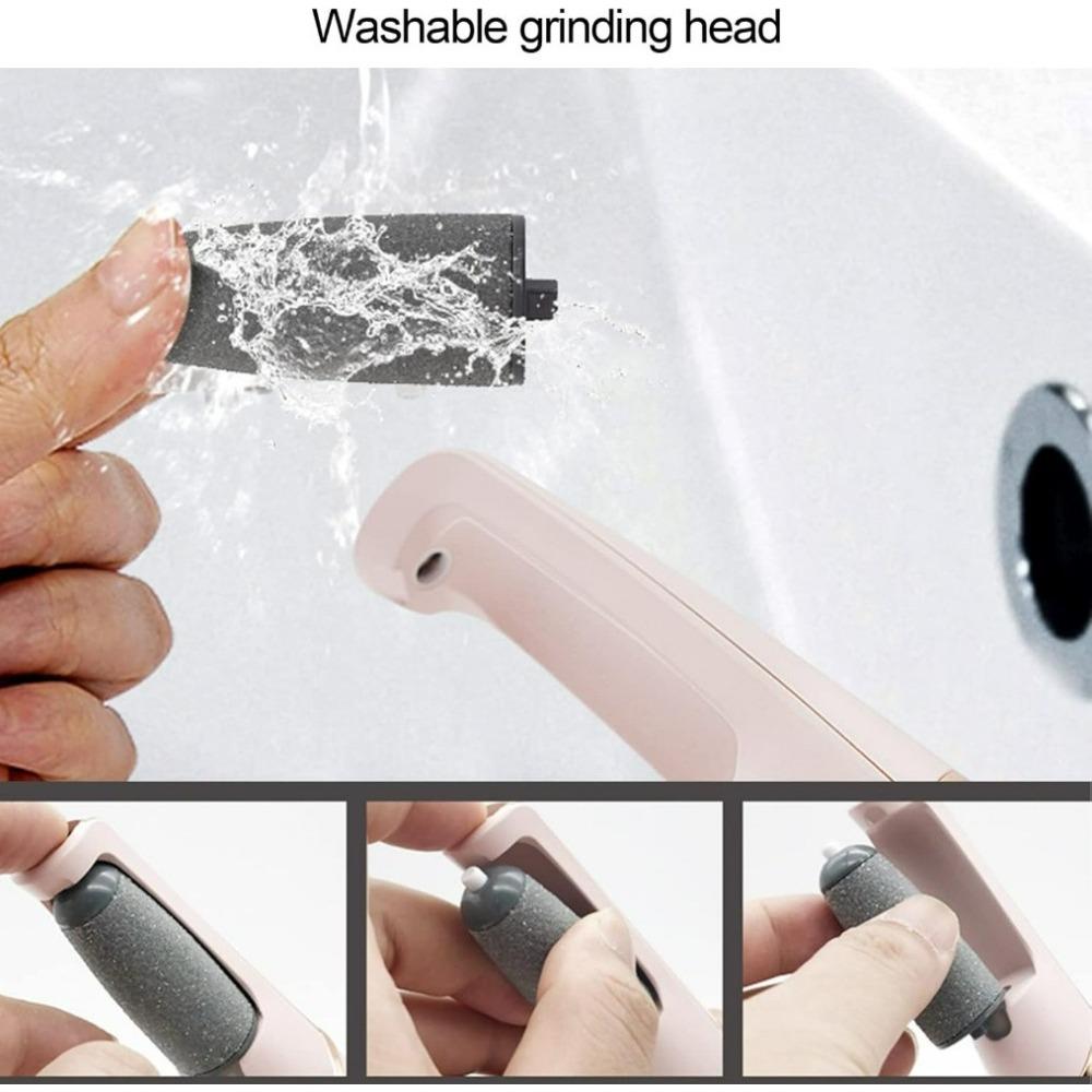Electric Foot Callus Remover – USB Rechargeable Pedicure Tool with 2-Speed Roller and LED Light for Cracked Heels & Dead Skin