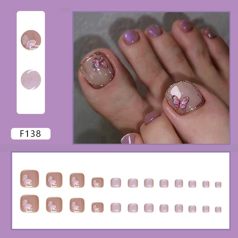 

Cat s eye butterfly wearing nail manicure piece nail patch foot nail piece toenail nail piece spar cat s eye 24 pieces