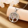 925 Sterling Silver Round Tree of Life Pendant Necklace for Women Autumn/Winter Niche Luxury-Feel Versatile Collarbone Chain