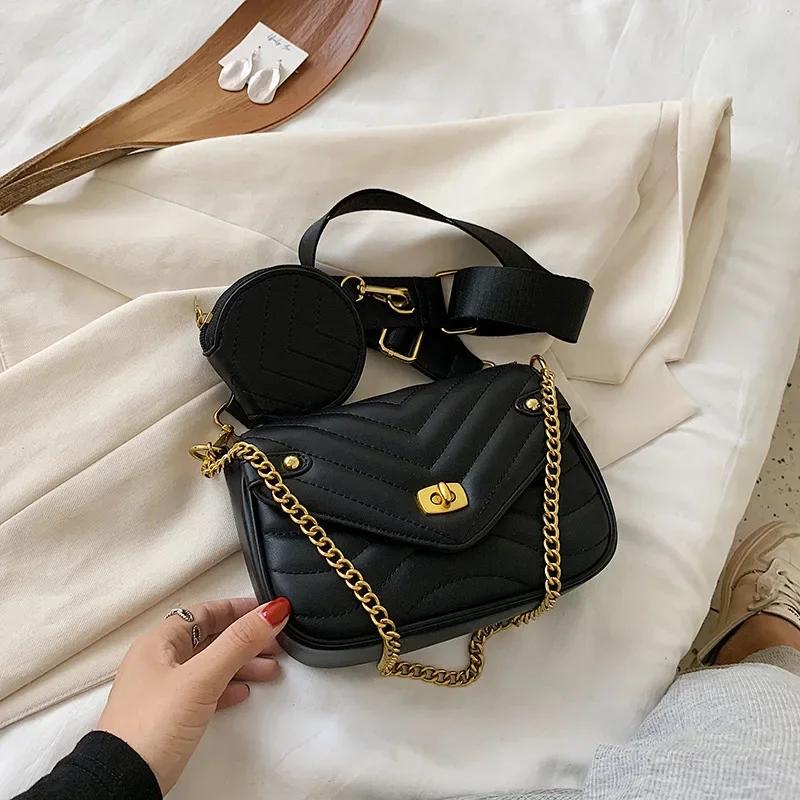 Women's Crossbody Bag New Bag and Travel Bag Women's Plutonium Leather Shoulder Bag Ladies Luxury Designer Chain Bag