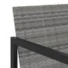 vidaXL 5-tlg. Garten-Essgruppe mit Kissen Poly Rattan Grau