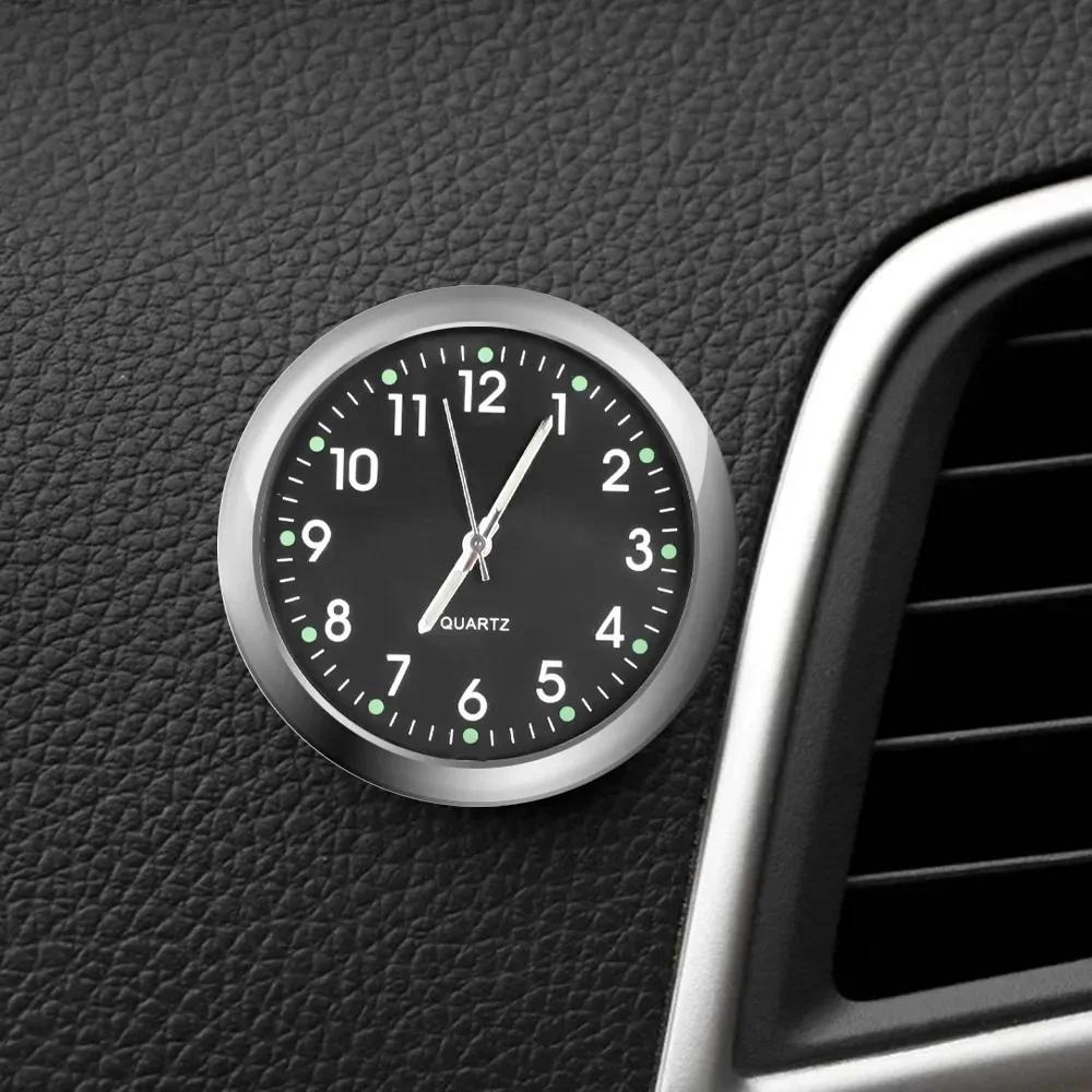 Car Clock Any Sticker One Key Start Electronic Quartz Clock Sticky Waterproof High Precision Electronic Watch Car Accessories