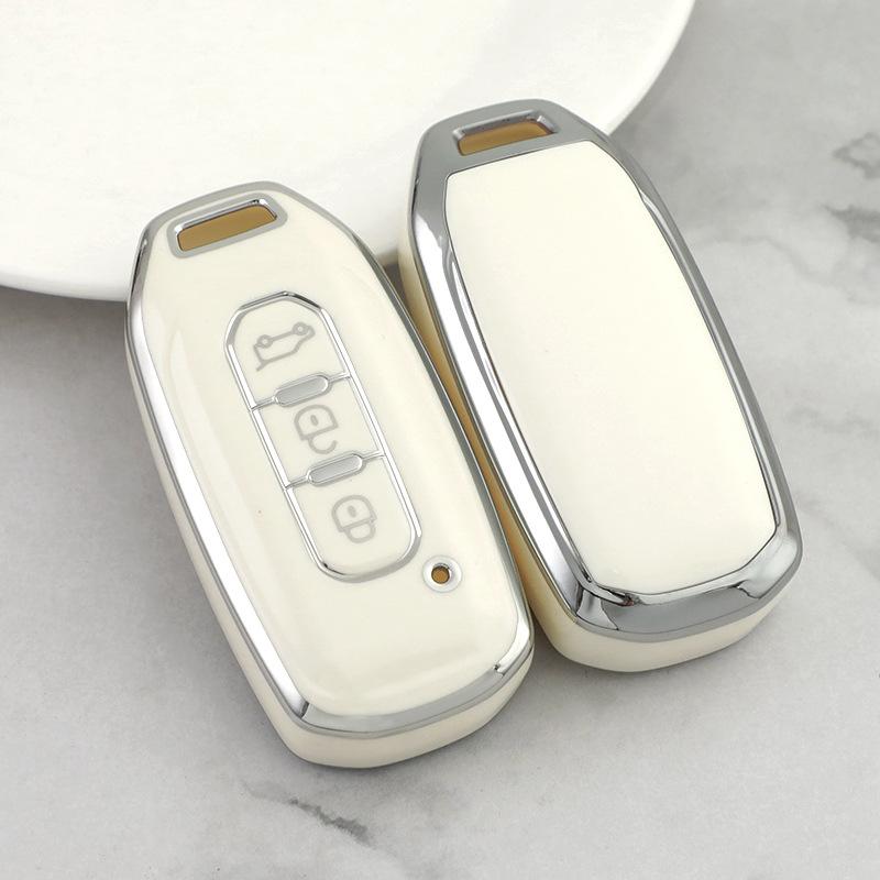 Applicable To 2020 Jiangling Ford Key Case Collar S1.5T Fashion Silver Edge Car Key Case