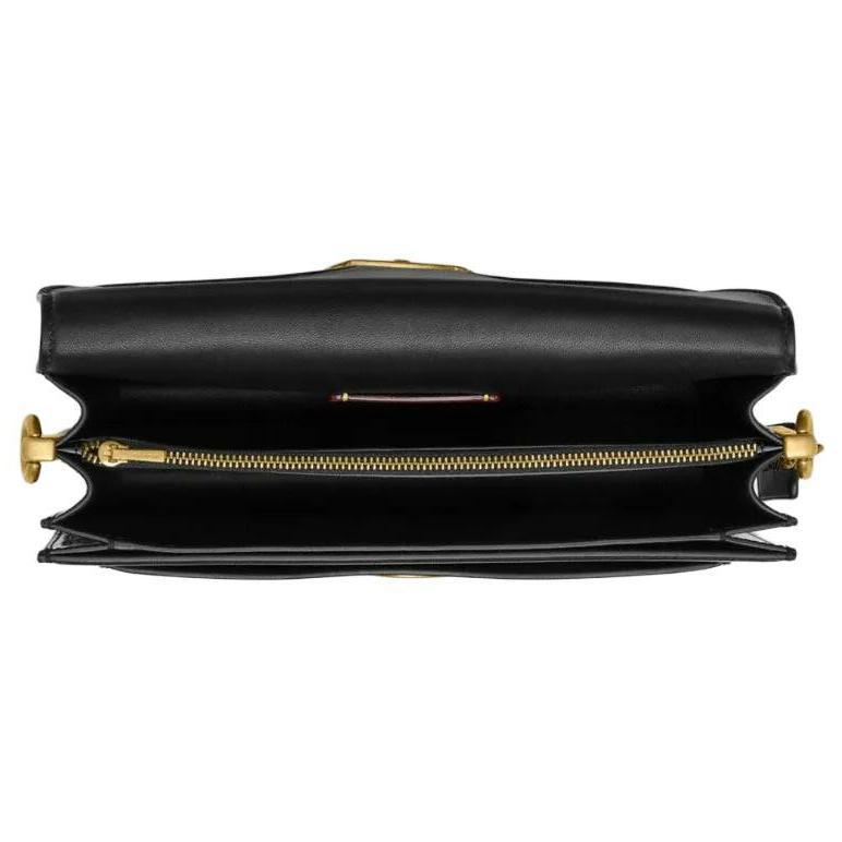 Coach Tabby 26 Quincaillerie Dorée Bandoulière Amovible Cuir Lisse Sac à Main Bandoulière Sacs Moyen pour Femmes Noir CW631-B4BK