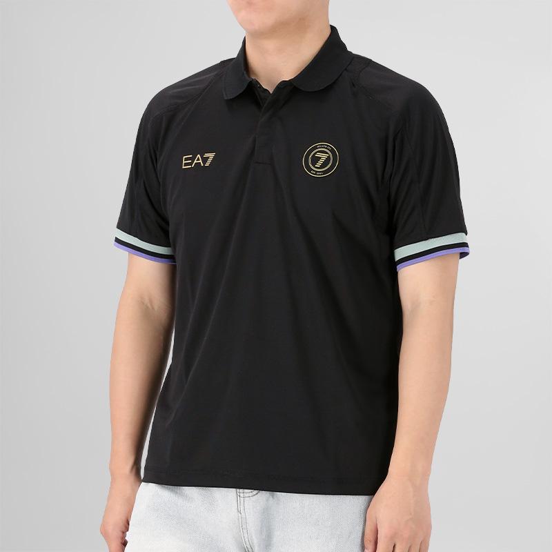 Emporio Armani EA7 FW25 Logo Stripe Decorated Short Sleeve Polo Shirt Men Tops 7M000257-AF13537-UC001