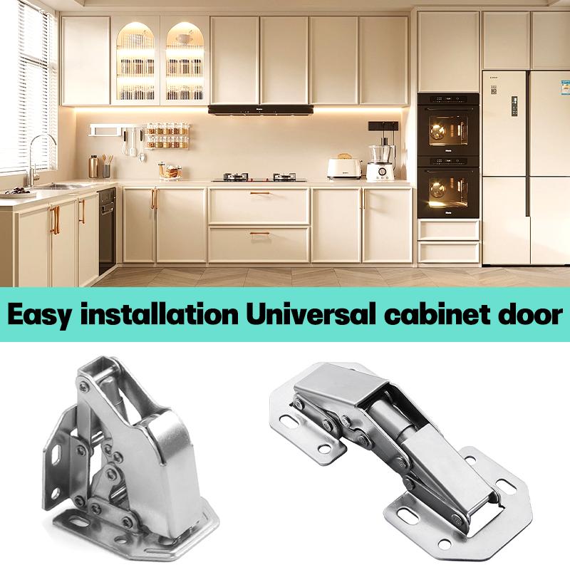 Stålskåpsgångjärn 90 Grader Utan Borrning Skåpsgångjärn Hydrauliskt Dämpande Gångjärn Möbelbeslag Tillbehör