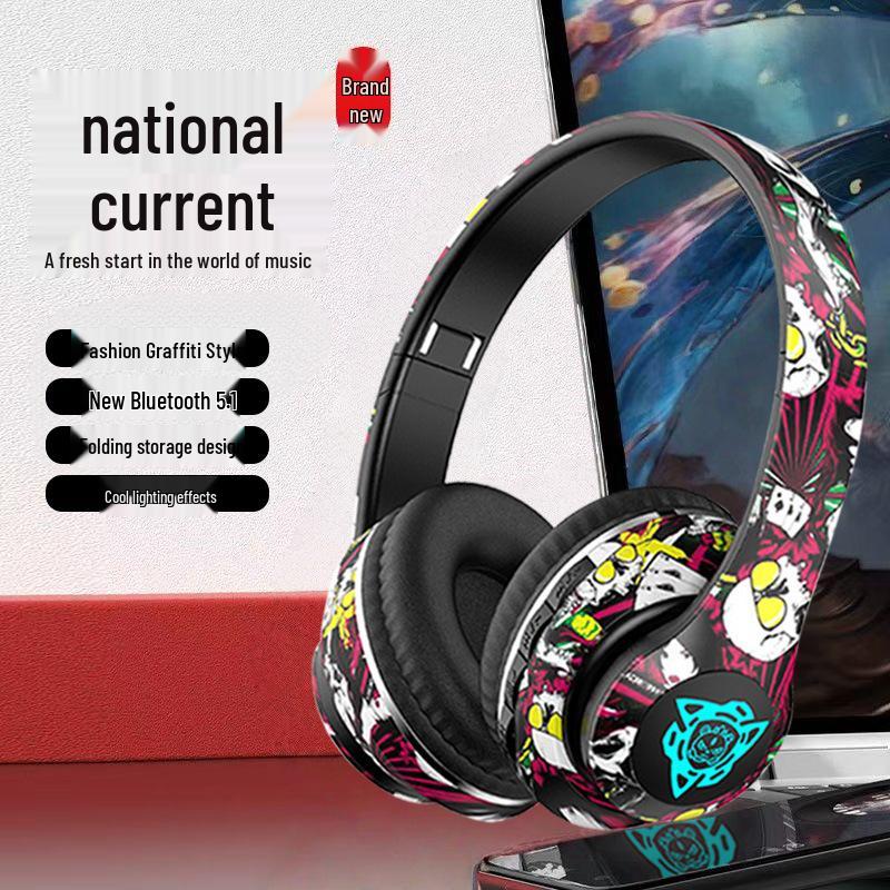 Bluetooth Noise-Cancelling Graffiti Wireless E-sports Headset P35
