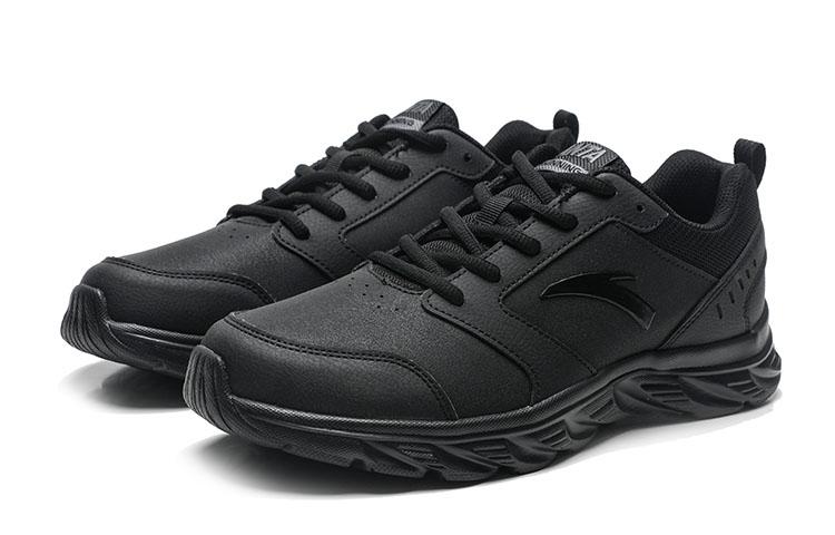 Men's Sneakers Anta Running Collection Slip Resistant Abrasion Resistant Low top Running Shoes Men's Black