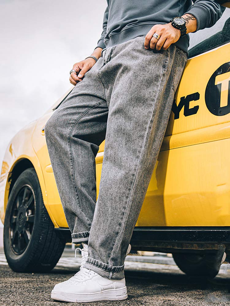 TIDEWORD Baggy Loose Super Wide Denim Casual Sizes Available In Light and Dark Blue Pants, Fit, Pants, Slacks, Fit, Spring, Summer, Fall, 28-48,