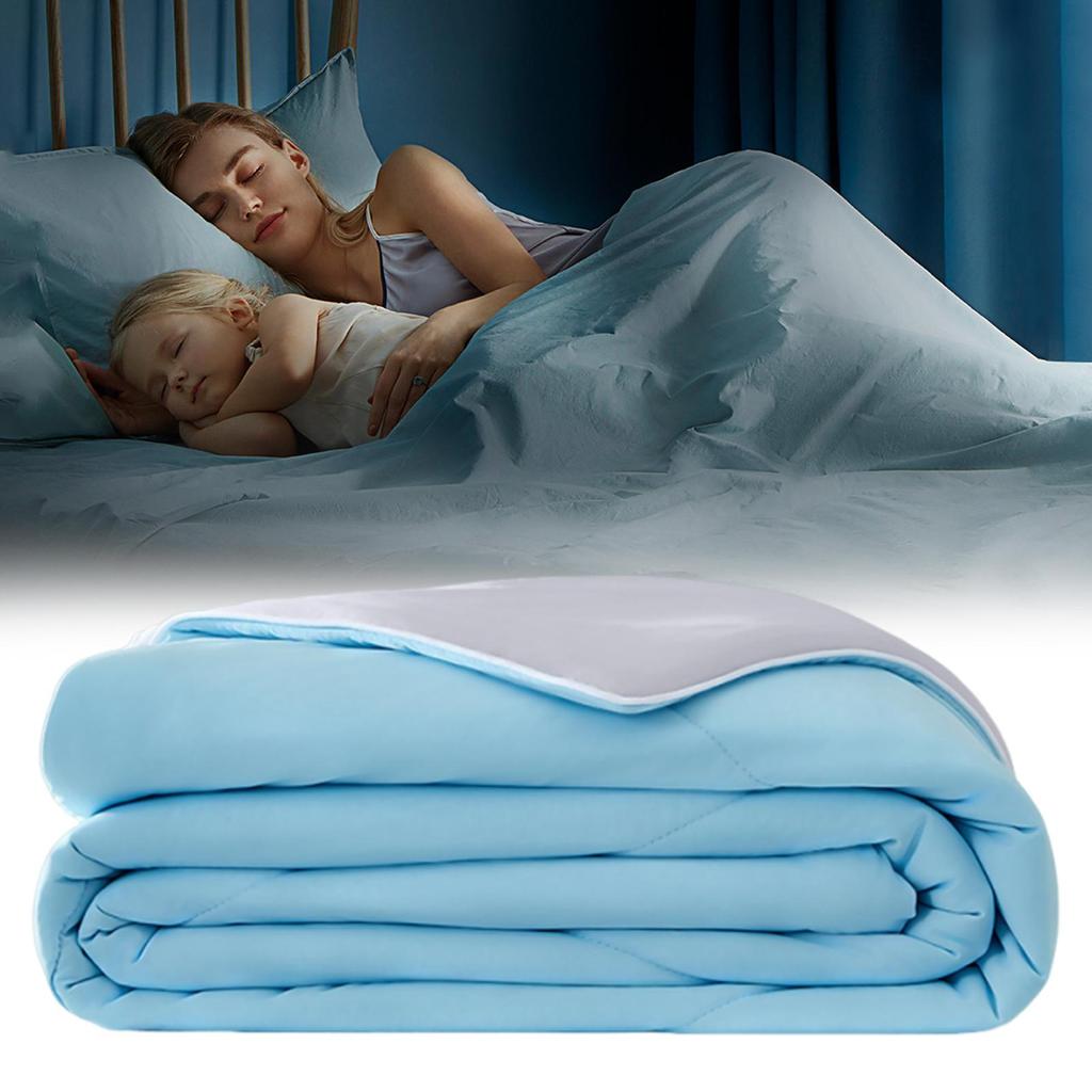 Cooling Comforter Bed Blanket Double-Sided Lightweight All-Season Bedding Solution for Travel Camping Night Sweats Home Couch