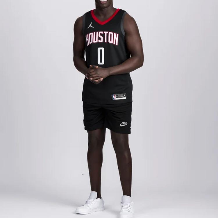 Jordan NBA Basketballtrikot, SW Fan Edition, Saison 2020-21, Rockets Statement, Russell Westbrook Nr.. 0 Atmungsaktive Ärmellose Herren Tops CV9478-010