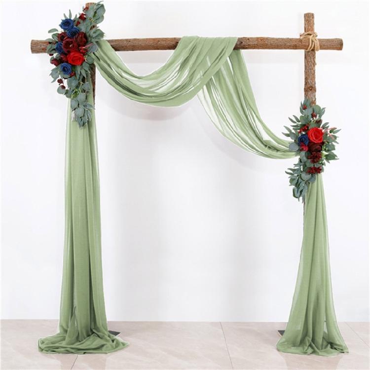 Good Quality Crinkle Proof Chiffon Curtain Versatile Sheer Fabric Arch Drape for Celebration Event