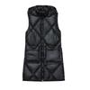 Gilet con cappuccio tinta unita da donna autunno inverno caldo ispessimento sciolto giacca senza maniche da donna