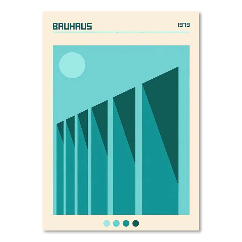 Bauhaus Illustration Lines Pattern Canvas Painting Modern Nordic Abstract Wall Art Posters and Prints Pictures Living Room Decor