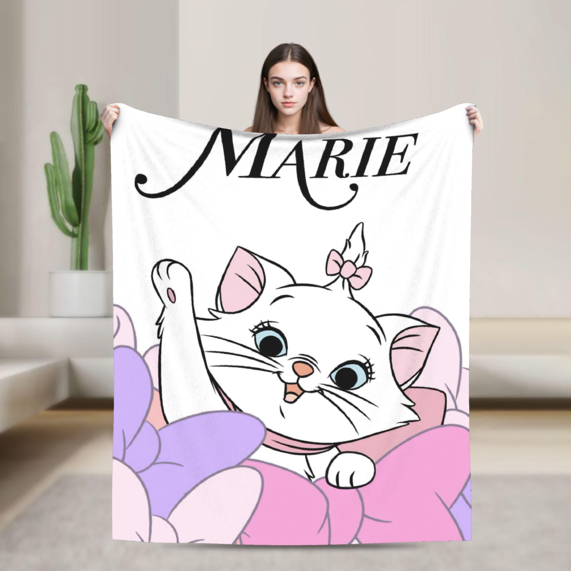 

The Aristocats Marie Cats Paris Blanket Cover Cartoon Plush Throw Blanket Bed Sofa Decoration Soft Warm Bedspreads Breathable 40x50in