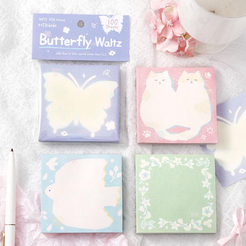 Spring Rhapsody Sticky Notes – 100 Sheets: Artistic Fresh Notes for Student Messages and Reminders