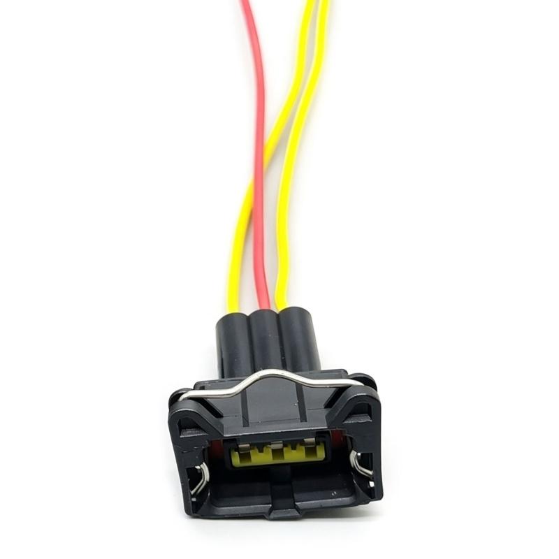 Automotive Electrical Plug Set 3 Pin Design with 3 Terminals and 3 Rubber Grommets for Vehicle Wiring Service Tasks