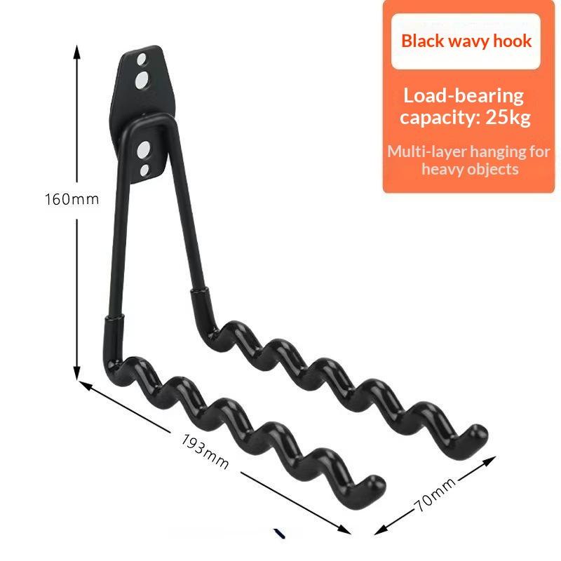 Heavy Duty Wall Mount Iron Hook Anti-Slip Garage Organizer Hanger for Bicycle Ladder Yard Tool Storage