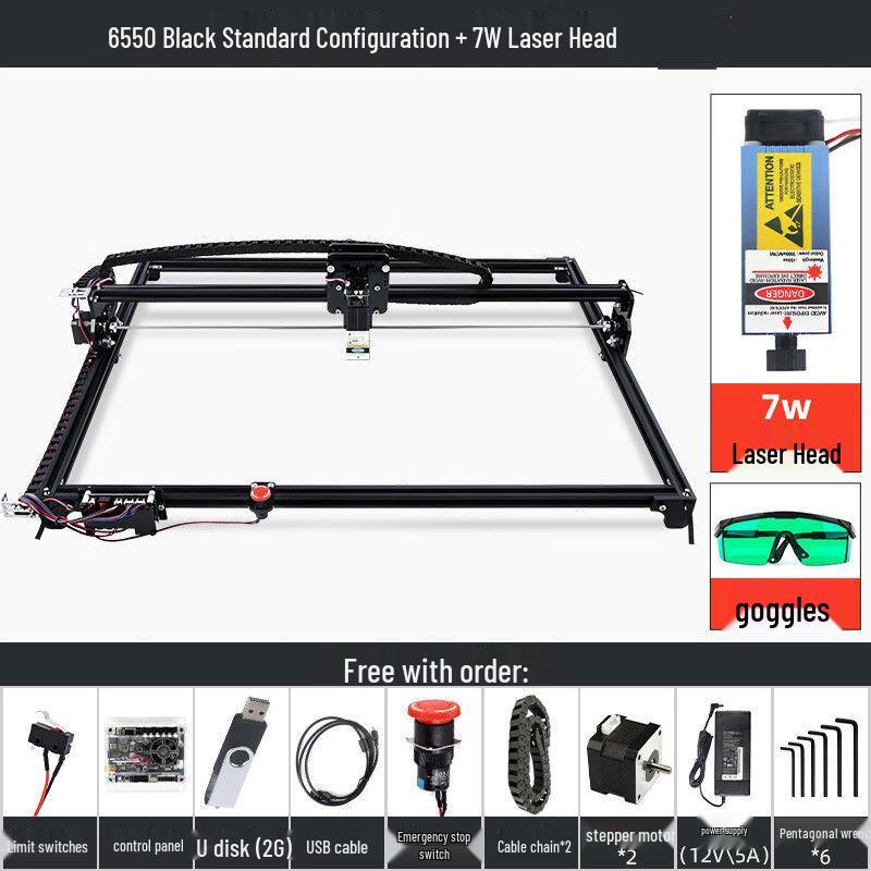 Портативный лазерный гравер и резак Haiaode, штепсель CN (адаптер в комплекте)