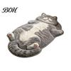 Tile And Wood Floor Mat Cute Cat Bathroom Rug, Anti-Slip Absorbent Bath Washable Plush Easy Care Kitty Door for Entrance Kitchen Home Decor Safety Rug