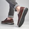 Men's shoes casual leather shoes men's first layer cowhide beanie shoes men's loafers 1351