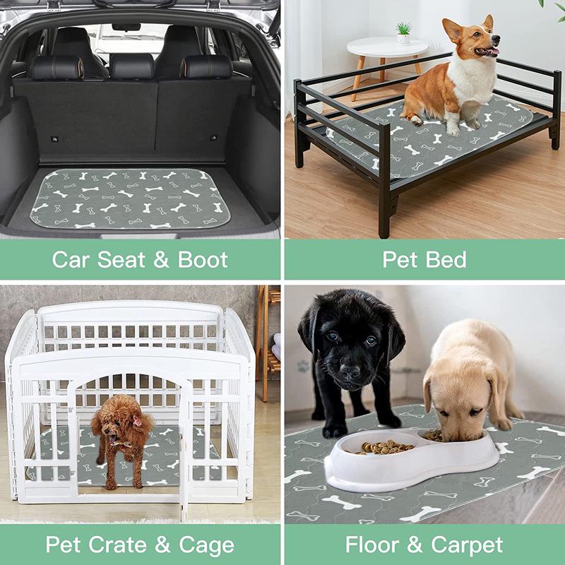 Washable Quilted Pet Pee Pads - Absorbent, Non-slip Sleeping Mats for Dogs & Cats.