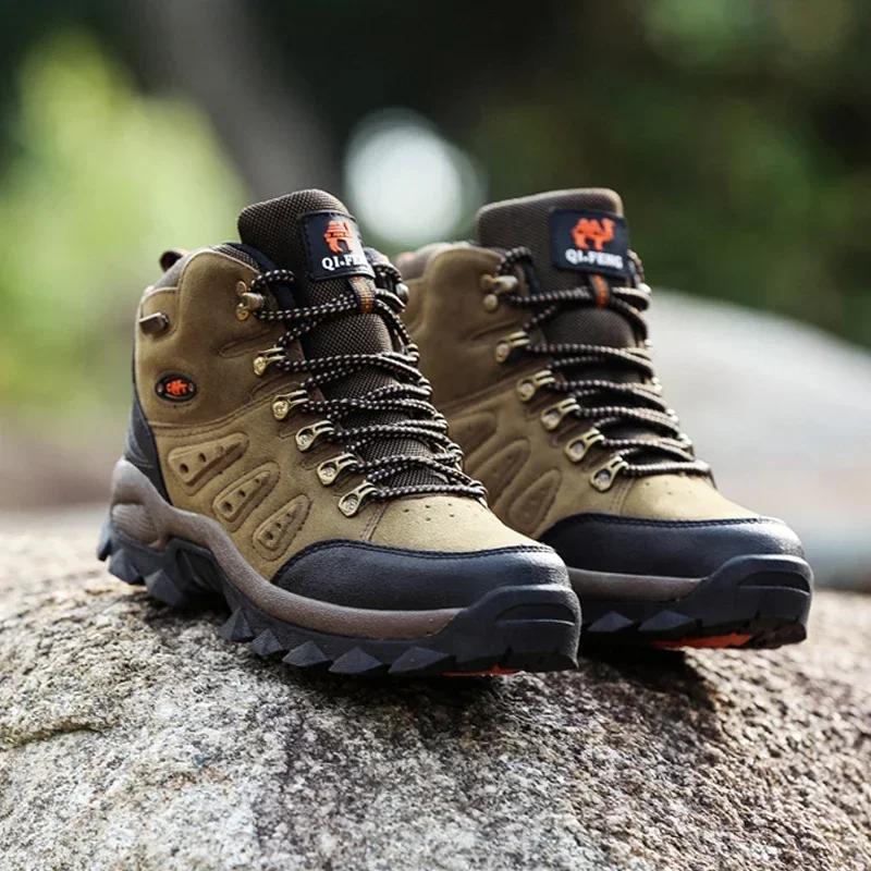 Hiking Shoes Men boots Anti-slip Outdoor Sports Shoes Men Lace-up Comfortable Lightweight Breathable Casual walking Shoes men