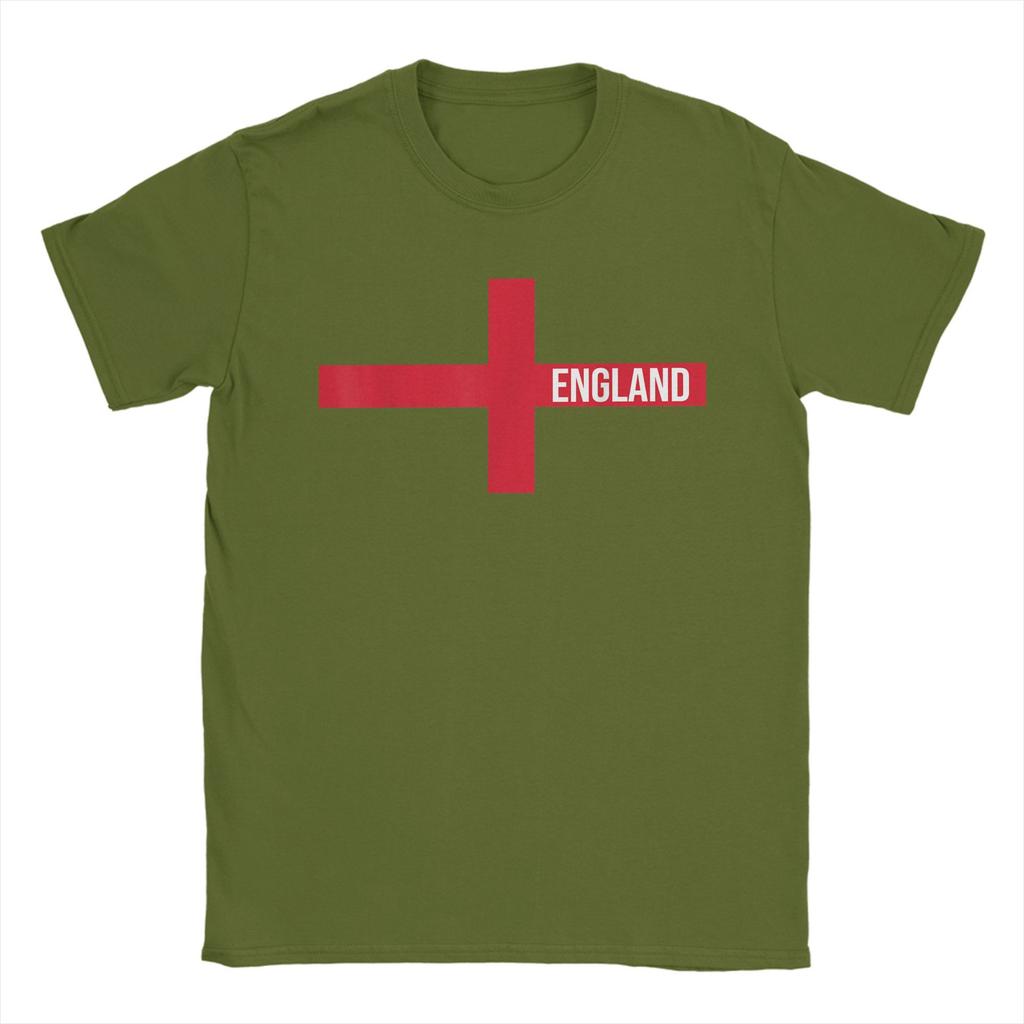 England St Georges Cross Flag English Men T Shirt Novelty Tees Short Sleeve O Neck T-Shirts Cotton Plus Size merch