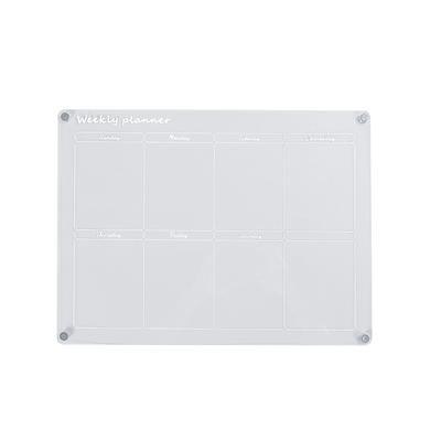 Lavagna Calendario Frigo Acrilico Riutilizzabile Magnetico Planner Frigorifero per Cucina Casa Lavoro