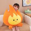 Flame-Shaped Plush Pillow Soft Stuffed Toy Kids Decorative Cushion Office Back Support Fun Gift