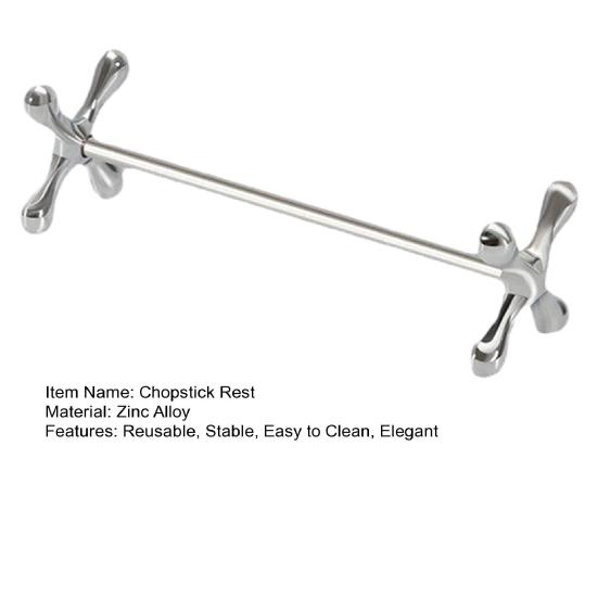 Metal Chopstick Rest Cutlery Rest Reusable Chopstick Stand Dining Utensil Rest Prevents Rolling for Spoons Forks Dining Table Home Party Wedding Use