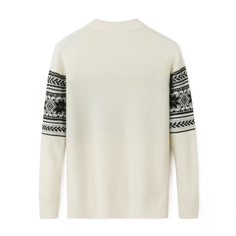 JOW Men's Fair Isle Lambswool Pullover Sweater
