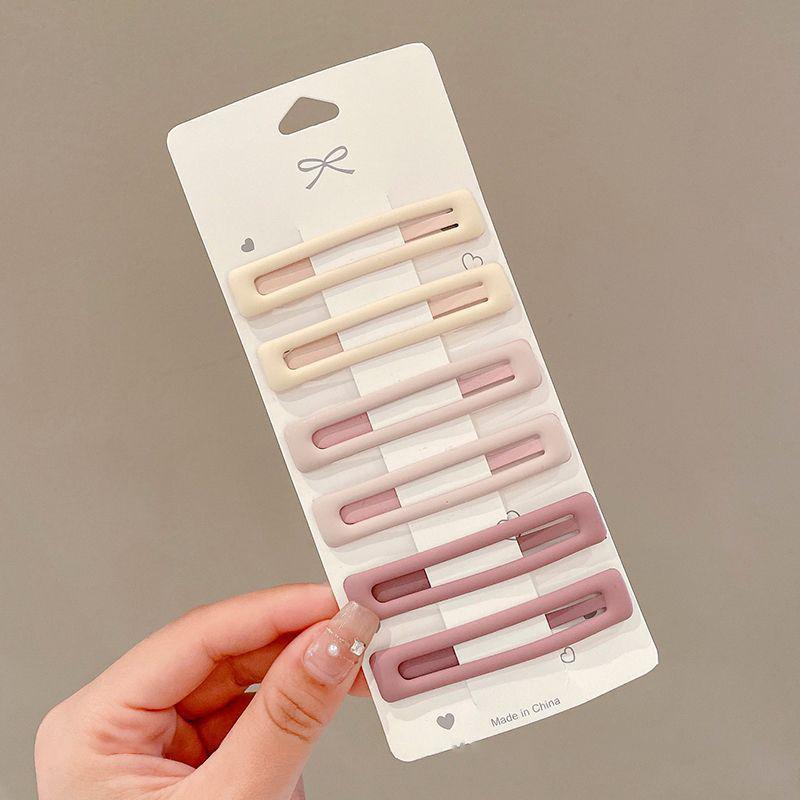 6Pcs  Practical Versatile Morandi Color Bb Hairpin Hair Side Clips For Women Girls Hair Accessories