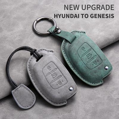 For Hyundai Grand I10 2025 IX35 IX45 I20 I30 HB20 Elantra Solaris Sonata Santa Fe Sport Tucson Leather Car Flip Key Case Cover